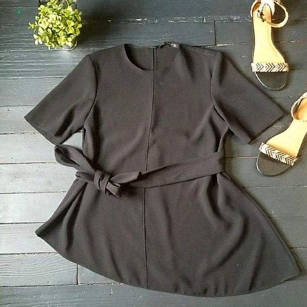 Zara Woman Black Asymmetrical Blouse